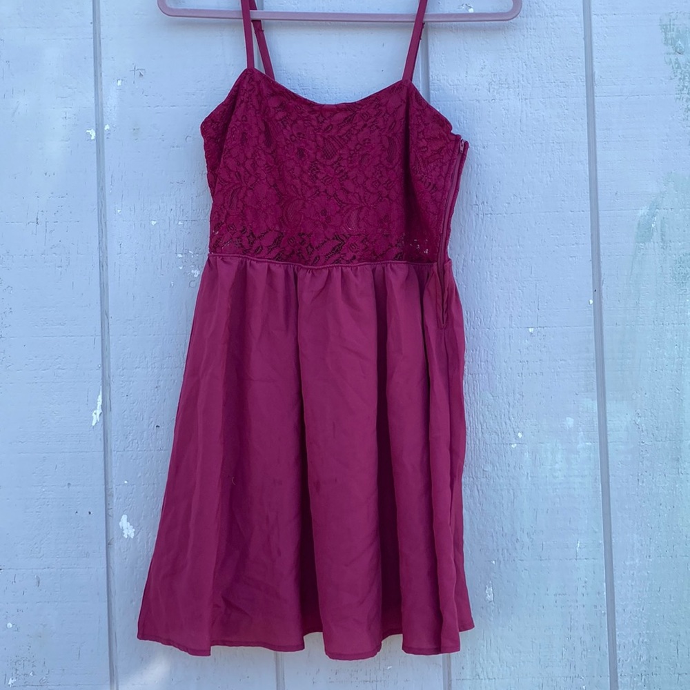 Burgundy dress